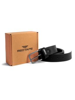 Red Tape - Men Black Solid Casual Leather Belt