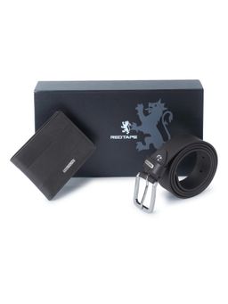 Red Tape - Brown Genuine Leather Wallet & Belt Combo Gift (Set of 2)