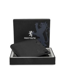 Red Tape - Bifold Leather Wallet with Rfid Protection