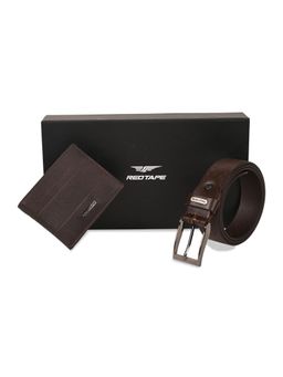 Red Tape - Men Brown Leather Solid Gift Set