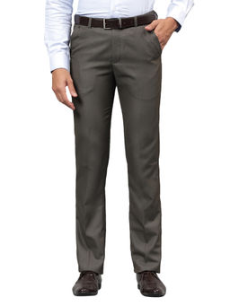 Cantabil - Grey Self Design Formal Trouser