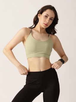 Sawsee - Women Olive Playdate Strappy Sports Bra