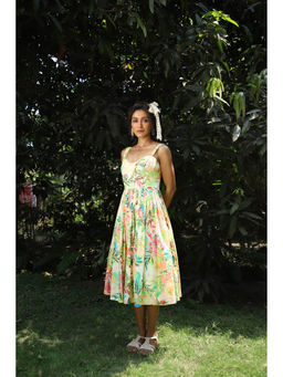 September Spring - Sivannah Tropical Print Midi Dress (Set of 2)