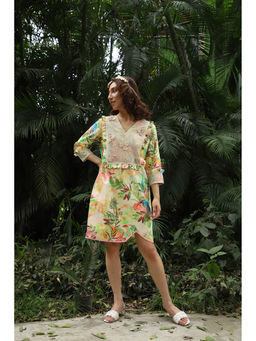September Spring - Helena Tropical Print Mini Dress