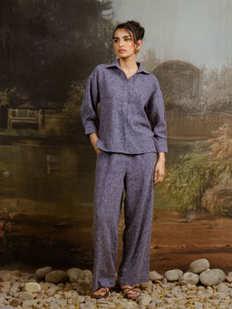 Contemponari - Blue Textured Co-Ord Set