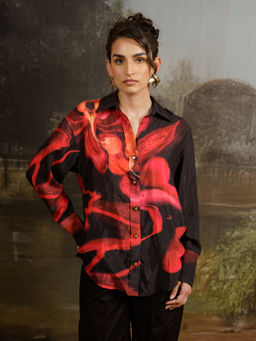 Contemponari - Black Abstract Print Shirt