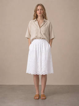 Scoup - White Schiffli Skirt