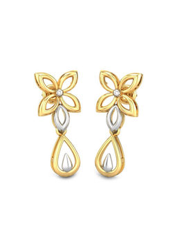 Candere by Kalyan Jewellers - 18K Yellow Gold Lightweight Dangle Earring (One Size)