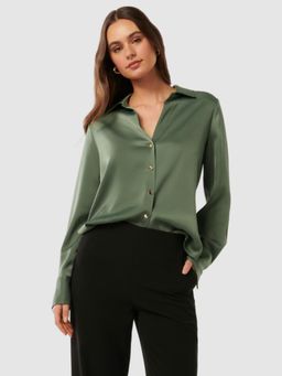 Forever New - Green Textured Shirt