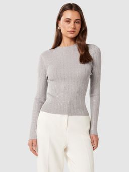 Forever New - Grey Embellished Top