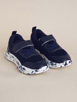Hopscotch - Boys Navy Blue Velcro Sneakers