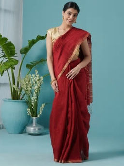 Fabindia - Silk Matka Woven Jamdani Sari
