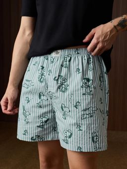 The Souled Store - Green Printed Regular Fit Boxer