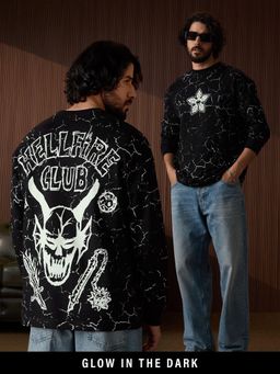 The Souled Store - Black Graphic Oversized Fit T-Shirt