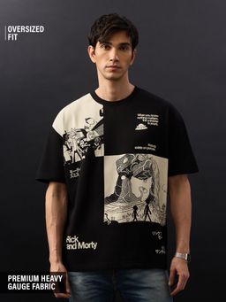 The Souled Store - Black Character Oversized Fit T-Shirt