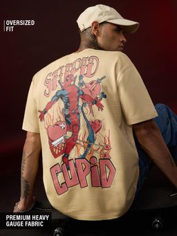 The Souled Store - Beige Character Oversized Fit T-Shirt