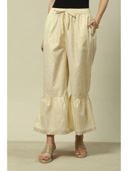 Rangriti - Off White Polyester Loose Sharara