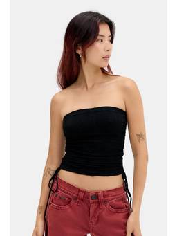 BDG by Urban Outfitters - Ruched Tapestry Band Crop Top