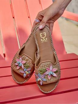 Fizzy Goblet - Women Maple Syrup Multicolor Wedge Heels