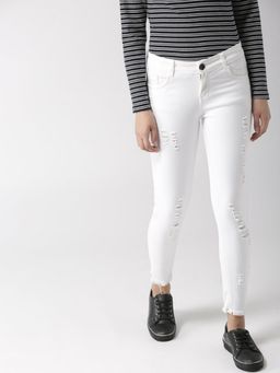 Twenty Dresses by Nykaa Fashion - White Whats Stopping You Jeans