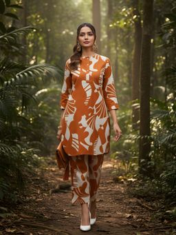 Dora Dori - Abstract Printed Kurta & Pant (Set of 2)