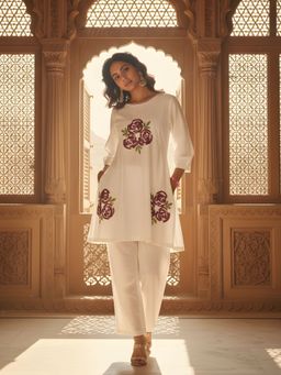 Dora Dori - Pure Cotton Embellished Co-Ord Set