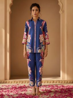 Dora Dori - Women Blue Printed Co-Ord Set