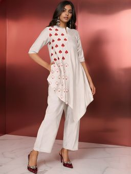 Dora Dori - Embroidered Grey Co-Ord Set