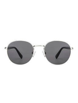 John Jacobs - Silver Grey Round UV Protected Unisex Sunglasses