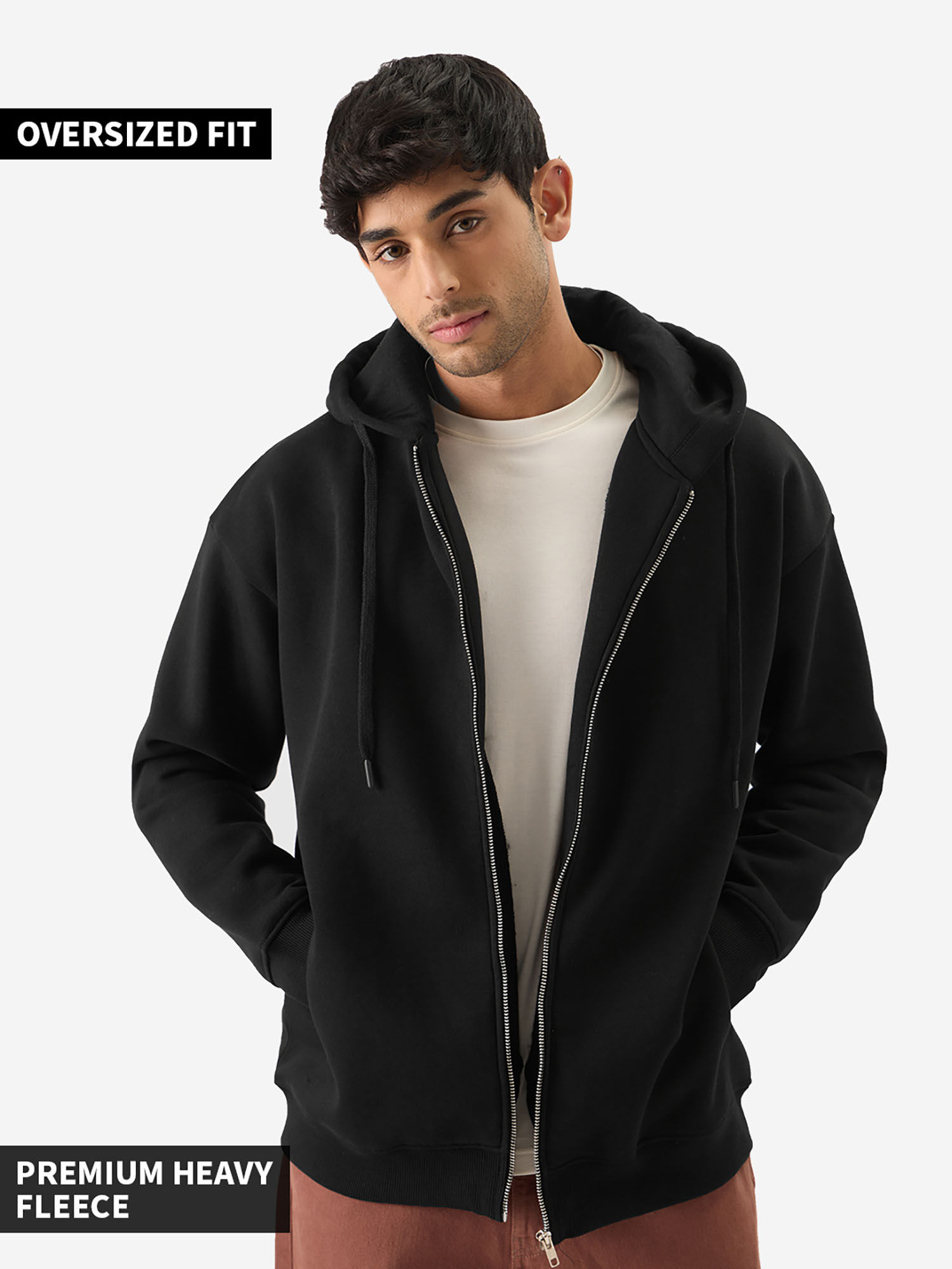 Buy The Souled Store Originals Just Black Men Oversized Hoodie Online