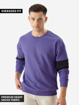 The Souled Store - Originals Purple Berry Men Oversized Sweatshirt