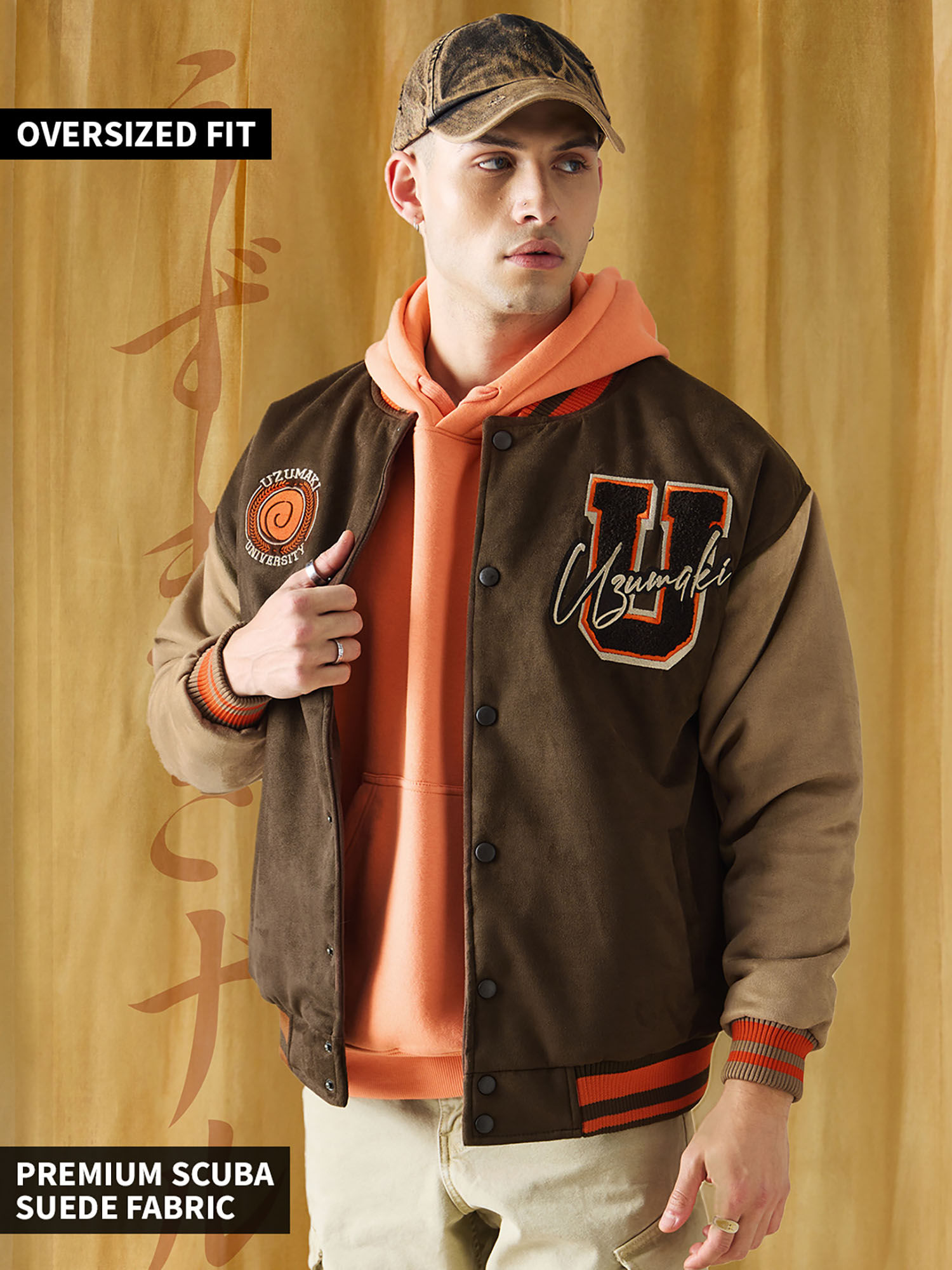 スーツ ka na ta kyutai jacket always skin pants Buy The Souled Store Official Naruto: Uzumaki Men Varsity Jackets