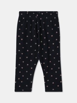 R&B - Cotton Regular Fit Full Length Pull On Waist Girls Legging-Black