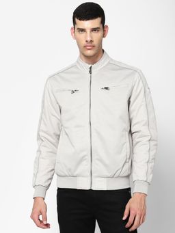 Wrangler - Men Solid Grey Jacket (Regular)