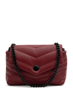 MIRAGGIO - Mia Quilted Sling/Crossbody Bag for Women - Wine