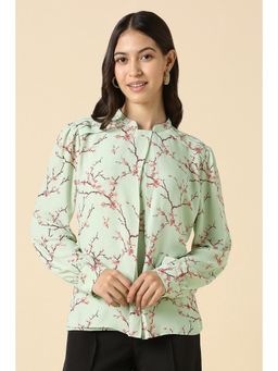 Allen Solly - Women Green Print Formal Top