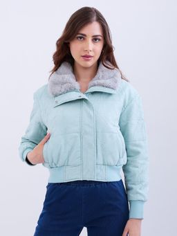 Spykar - Biomint Green Regular Fit Casual Jackets For Women