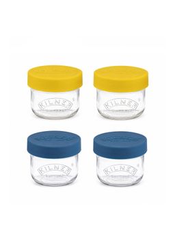 Kilner - 2 Pcs x 125ml Airtight Twist Lock Glass Snack Container Set (Pack of 2)