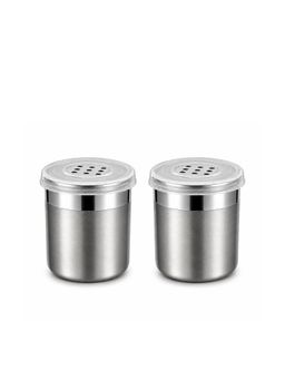 Culinex by thinKitchen - 2 Pcs x 100ml Coarse Spice Shaker Set with Lid, Dual Finish (Pack of 2)
