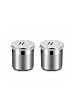 Culinex by thinKitchen - 2 Pcs x 120ml Coarse Spice Shaker Set with Lid, Dual Finish (Pack of 2)