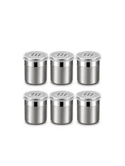 Culinex by thinKitchen - 6 Pcs x 120ml Coarse Spice Shaker Set with Lid, Dual Finish (Pack of 6)