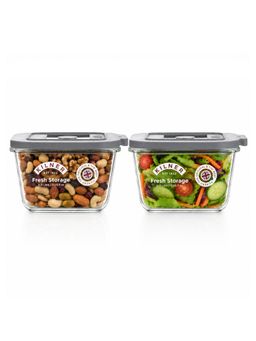 Kilner - 2 Pcs x 310ml Airtight Glass Food Storage Container, Oven and Freezer Safe (Pack of 2)