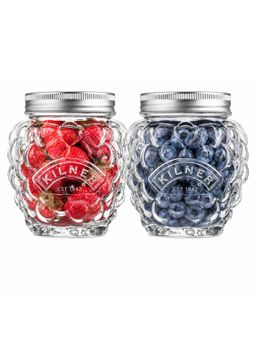 Kilner - 2 Pcs x 400ml Berry Preserve Glass Jar Set for Jams and Chutneys (Pack of 2)