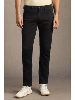 Louis Philippe - Men Black Dark Regular Fit Jeans