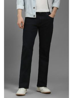 Louis Philippe - Men Black Mid Relaxed Fit Jeans