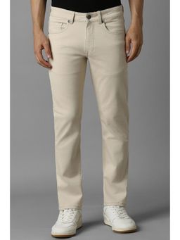 Louis Philippe - Men Beige Light Regular Fit Jeans