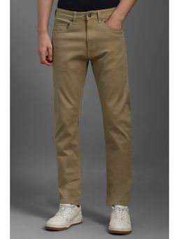Louis Philippe - Men Khaki Dark Regular Fit Jeans
