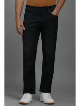 Louis Philippe - Men Black Mid Relaxed Fit Jeans