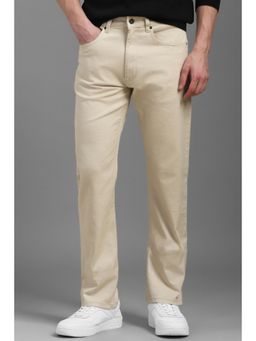 Louis Philippe - Men Beige Dark Regular Fit Jeans