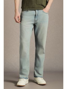 Louis Philippe - Men Light Blue Light Wash Regular Fit Jeans